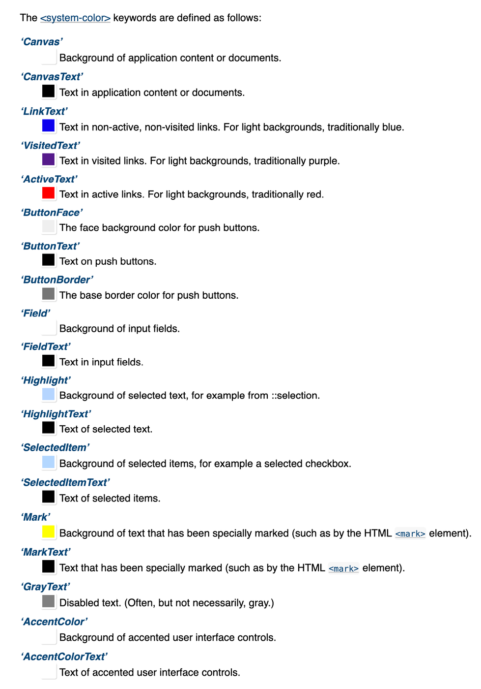 TIL: System Colors are supported in CSS, but they’re unreliable - Good ...
