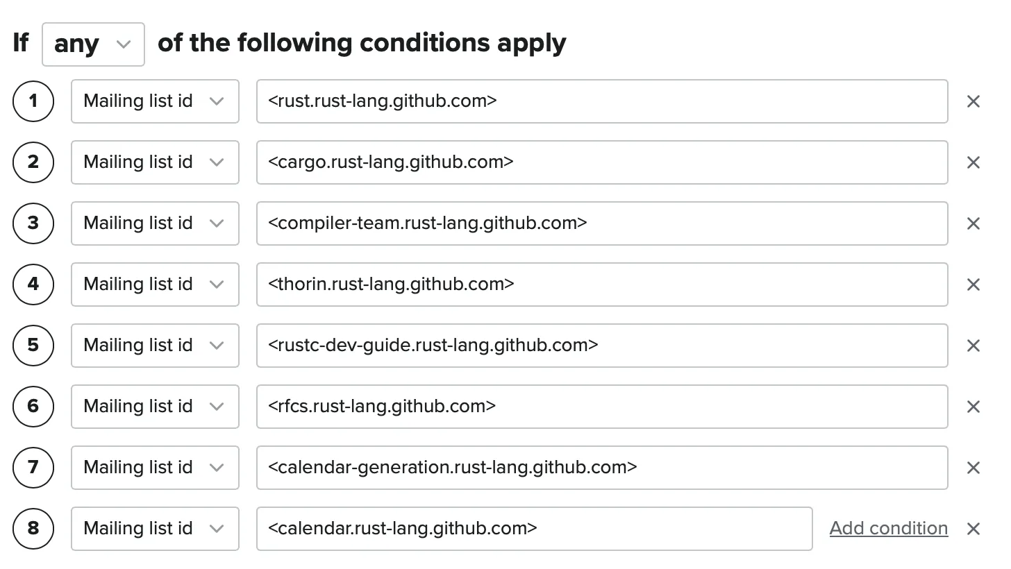 Using Fastmail email rules and labels to triage GitHub notifications ...