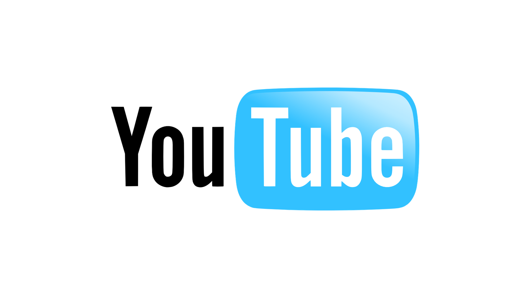 YouTube logo from 2005 color shifted to be blue instead of red.