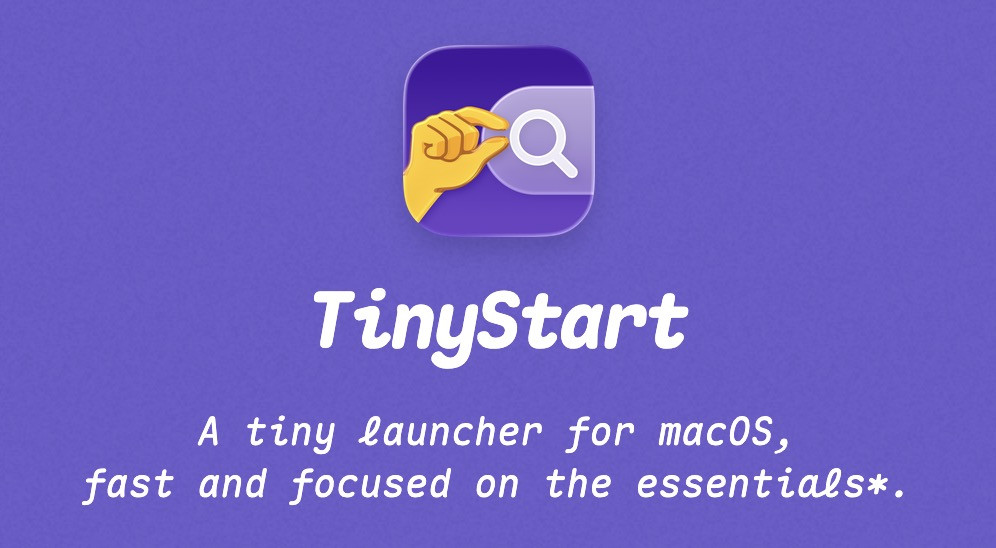 Screenshot of TinyStart website header