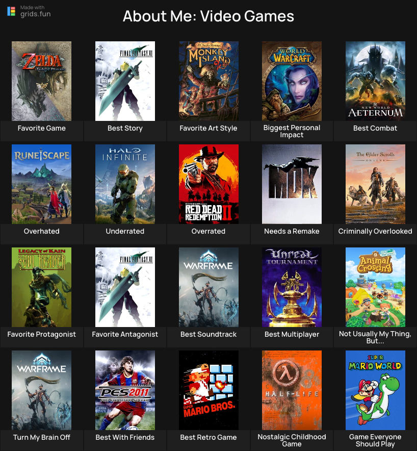 You can create your own grid by following the link on this image.